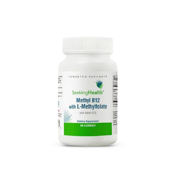 Метил B12 з L-метилфолатом, смак вишні, Methyl B12 with L-Methylfolate, Seeking Health, 60 жувальних таблеток