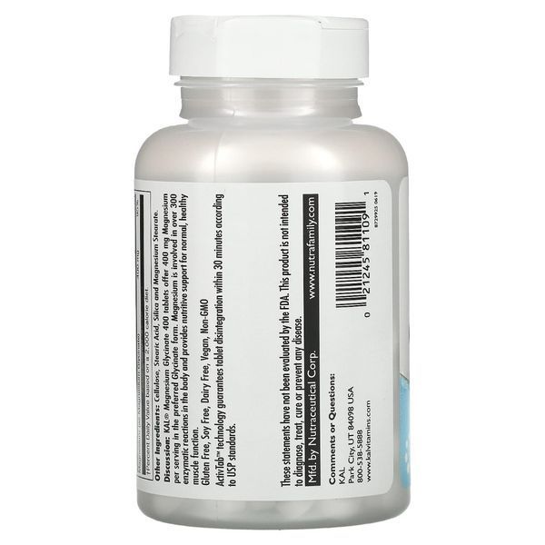 Магній Гліцинат, Magnesium Glycinate, KAL, 400 мг, 90 таблеток