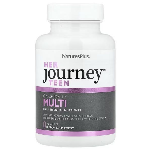 Мультивітаміни для дівчат, Her Journey Teen, Once daily multi, Natures Plus, 30 таблеток
