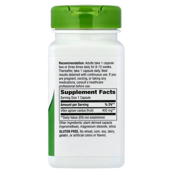 Витекс, Vitex Fruit, 400 mg, Nature's Way, 100 Капсул
