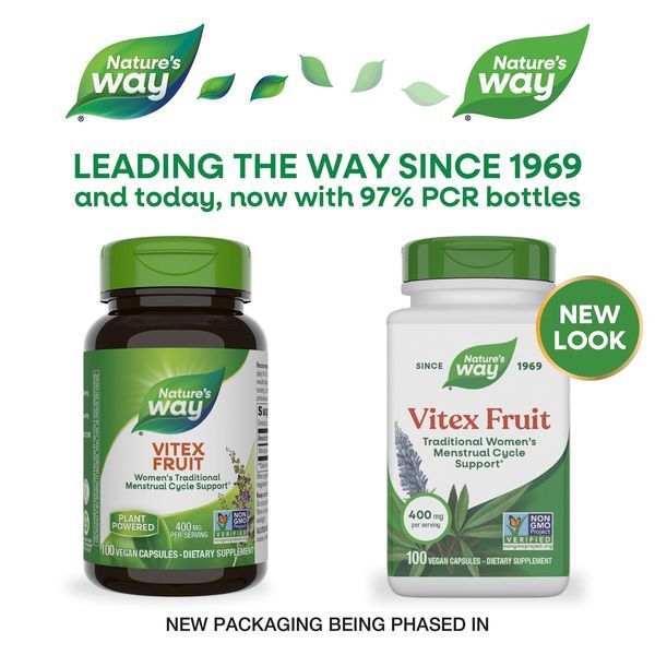 Витекс, Vitex Fruit, 400 mg, Nature's Way, 100 Капсул