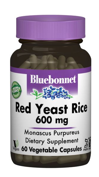 Червоний Дріжджовий Рис 600мг, Bluebonnet Nutrition, 60 гелевих капсул