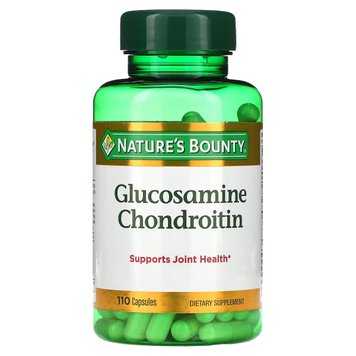 Глюкозамін та Хондроїтин, Glucosamine Chondroitin, Nature's Bounty, 110 капсул