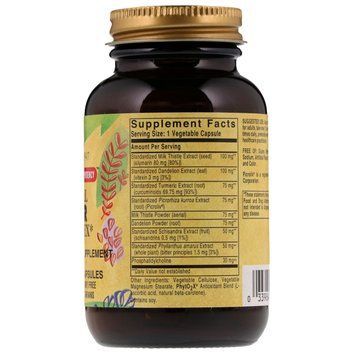 Рослинний Комплекс Підтримка Печінки, Herbal Liver Complex, Solgar, 50 гелевих капсул