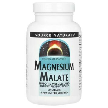 Магній малат, Magnesium Malate, Source Naturals, 90 таблеток