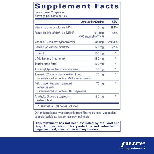 Комплекс для детоксикации, Lipotropic Detox, Pure Encapsulations, 120 капсул