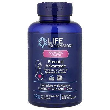Мультивитаминный комплекс для беременных, Prenatal Advantage, Life Extension, 120 гелевых капсул