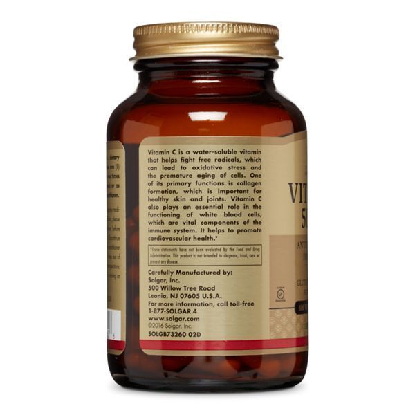 Вітамін C, 500 мг, Vitamin C, 500 mg, Solgar, 100 вегетаріанських капсул