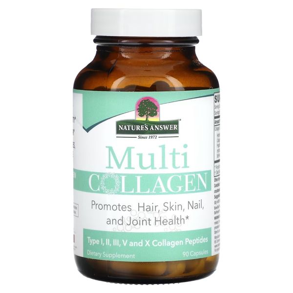 Мультиколаген, Multi Collagen, Nature's Answer, 90 капсул