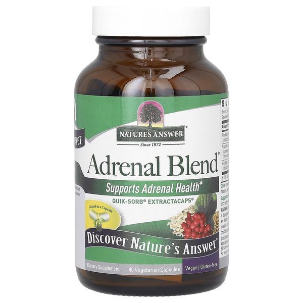 Здоровье надпочечников, Adrenal Blend, Nature's Answer, 90 вегетарианских капсул