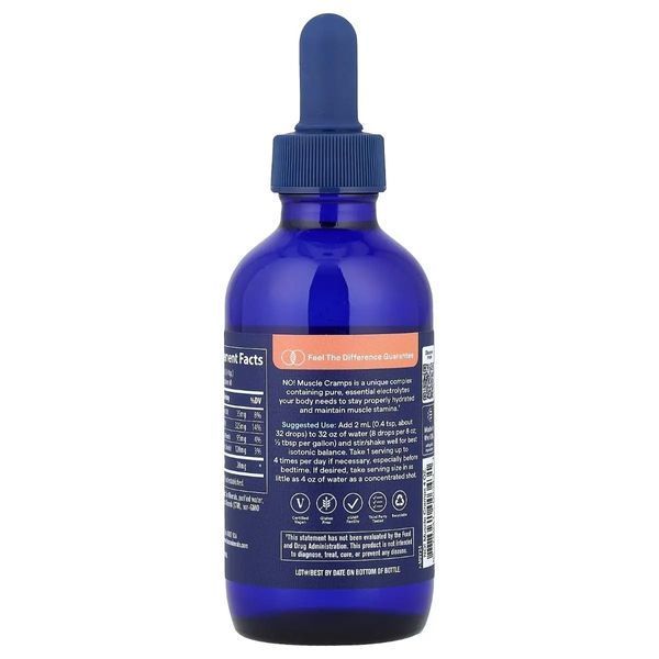 Избавление от мышечных судорог, No! Muscle Cramps, Trace Minerals, 120 мл