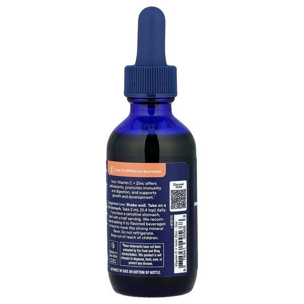 Вітамін C та Цинк іонізовані в краплях, Ionic Vitamin C+Zinc, Trace, 59 мл