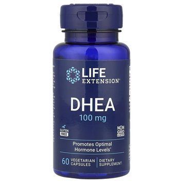 Дегідроепіандростерон, 100 мг, DHEA, Life Extension, 60 вегетаріанських капсул