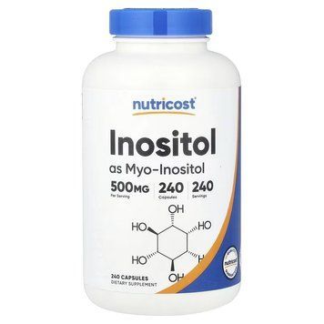 Інозитол, 500 мг, Inositol, Nutricost, 240 капсул