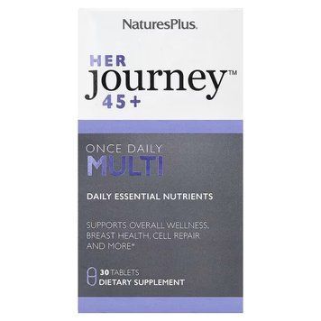 Мультивитамины для женщин 45+, Her Journey 45+, Once daily multi, Natures Plus, 30 таблеток