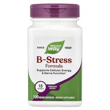 Стресс формула В-Комплекс, премиум-смесь, B-Stress Formula, Nature's Way, 100 вегетарианских капсул