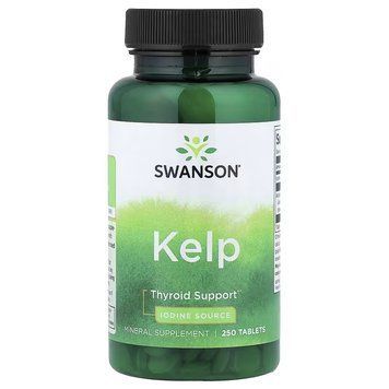 Водорості, Kelp, Swanson, 250 таблеток