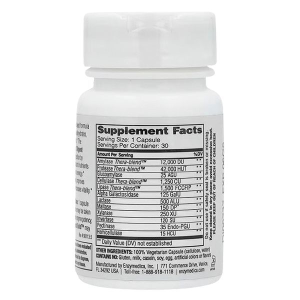 Пищеварительные Ферменты (Формула Энзимов), Digest, Enzymedica, 30 капсул