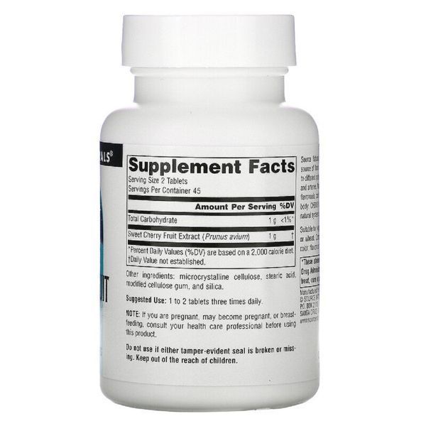 Екстракт Вишні 500мг, Source Naturals, 90 таблеток