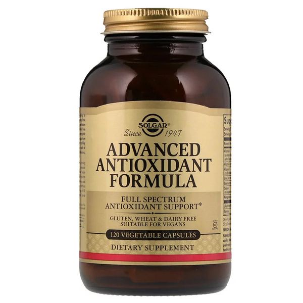 Антиоксидантна Формула, Advanced Antioxidant Formula, Solgar, 120 капсул