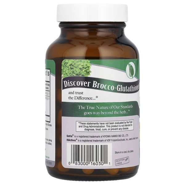 Брокко-глутатион, 500 мг, Brocco-Glutathione, Nature's Answer, 60 вегетарианских капсул