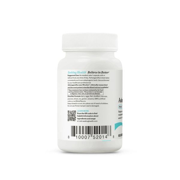 Экстракт ашваганды, 467 мг, Ashwagandha Extract, Seeking Health, 60 капсул