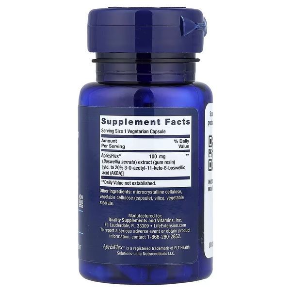 Босвеллия, 100 мг, Boswellia, Life Extension, 60 вегетарианских капсул