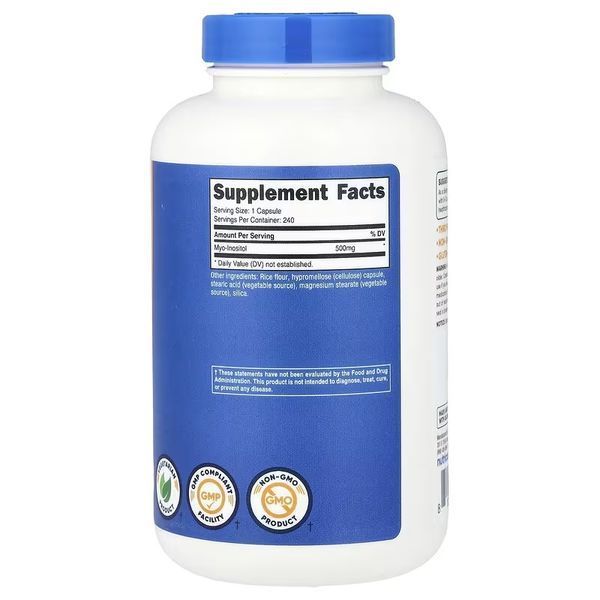 Інозитол, 500 мг, Inositol, Nutricost, 240 капсул