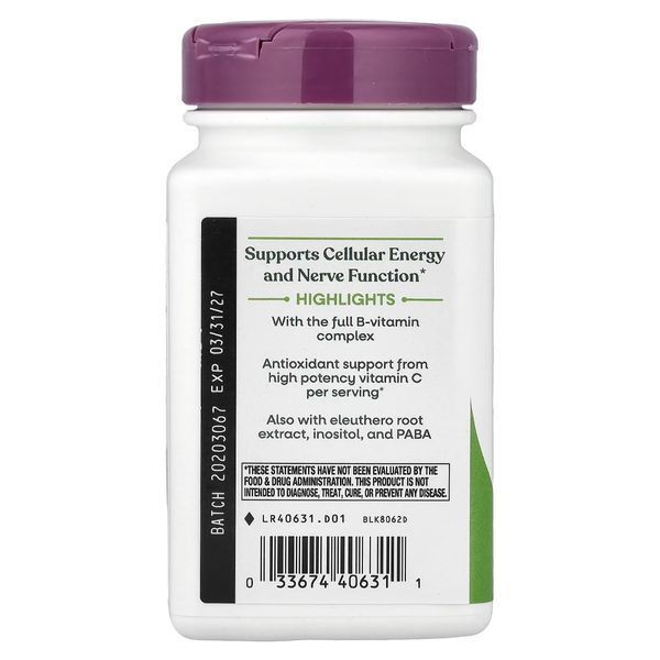 Стрес формула В-Комплекс, преміум-суміш, B-Stress Formula, Nature's Way, 100 вегетаріанських капсул