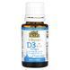 Вітамін D3 у Краплях для дітей, 400 МО, Без Ароматизаторів, Vitamin D3 Drops, Natural Factors, 15 мл
