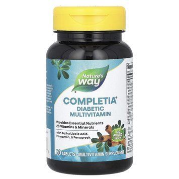Мультивітаміни для Діабетиків, Completia, Diabetic Multi-Vitamin, Nature's Way, 60 таблеток