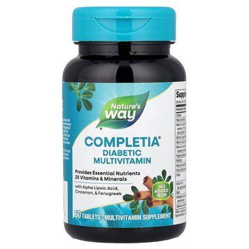 Мультивітаміни для Діабетиків, Completia, Diabetic Multi-Vitamin, Nature's Way, 60 таблеток