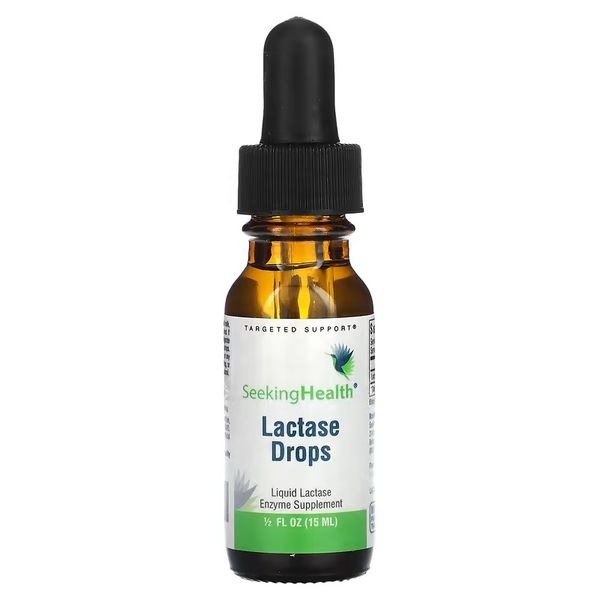 Лактаза в краплях, Lactase Drops, Seeking Health, 15 мл