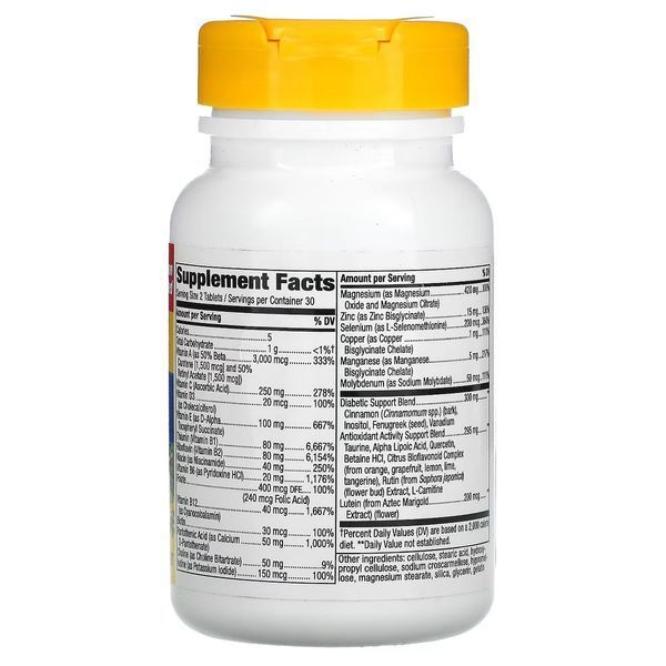 Мультивітаміни для Діабетиків, Completia, Diabetic Multi-Vitamin, Nature's Way, 60 таблеток