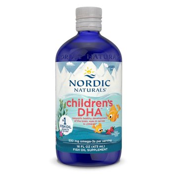 Риб'ячий жир (ДГК) для Дітей, зі Смаком Полуниці, Children's DHA, Strawberry, Nordic Naturals, 473 мл