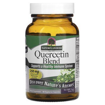 Кверцетин, 250 мг, Quercetin Blend, Nature's Answer, 60 вегетарианских капсул