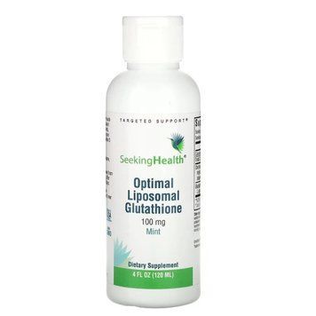 Глутатіон Оптимальний ліпосомальний, 100 мг, м'яти, Optimal Liposomal Glutathione, Original Mint, Seeking Health, 120 мл
