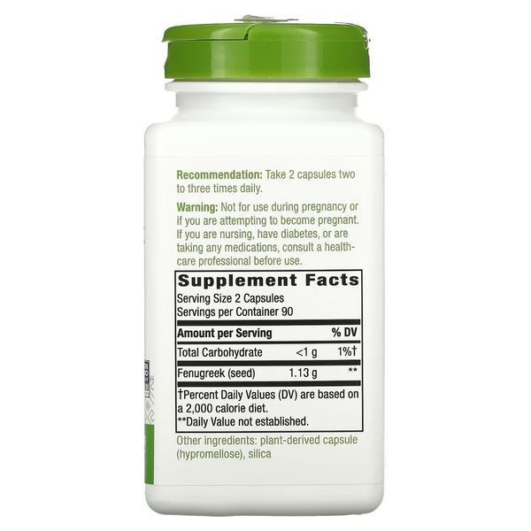 Пажитник, Fenugreek Seed, Nature's Way, 610 мг, 180 капсул