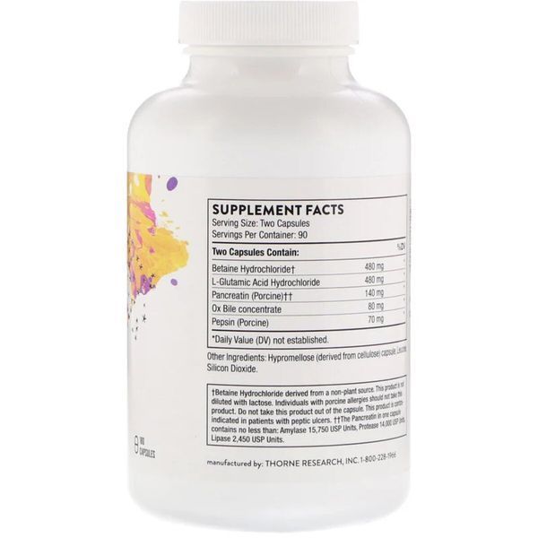 Улучшенные пищеварительные ферменты, Advanced Digestive Enzymes, Thorne Research, 180 капсул