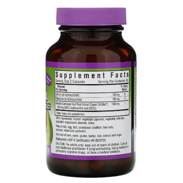 Екстракт Плодів Гарцинія Камбоджійська, Super Fruit, Bluebonnet Nutrition, 90 вегетаріанських капсул