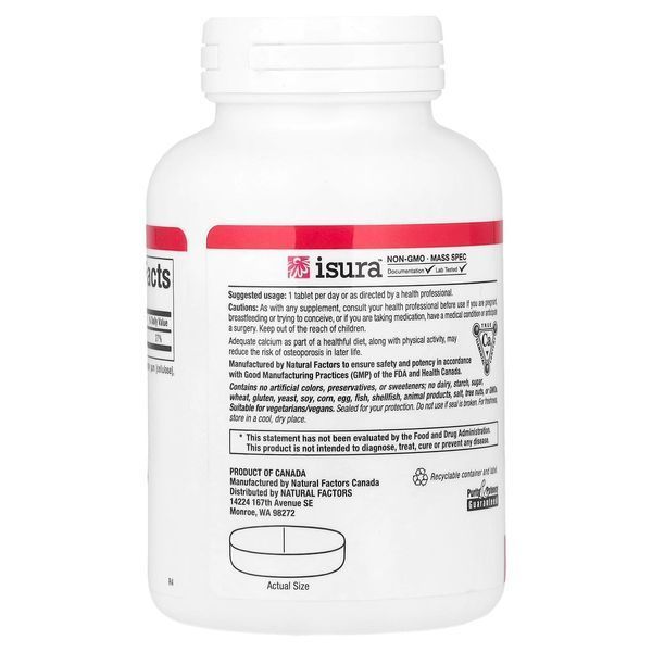 Кальцій цитрат, 350 мг, Calcium Citrate, Natural Factors, 90 таблеток